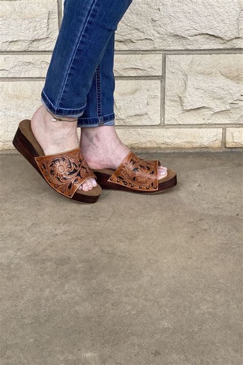 american darling tooled leather shoes